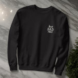 Sweatshirt Moderne simple Monogramme Meilleur papa jamais Typ<br><div class="desc">Des monogrammes de lettres simples et modernes sur le devant et la nuque.</div>