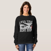 Sweatshirt Moins de bla-bla plus d'anime - Anime drôle (Devant entier)