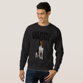Sweatshirt Moins de gens plus de chiens Treeing Walker Coonho (Devant entier)