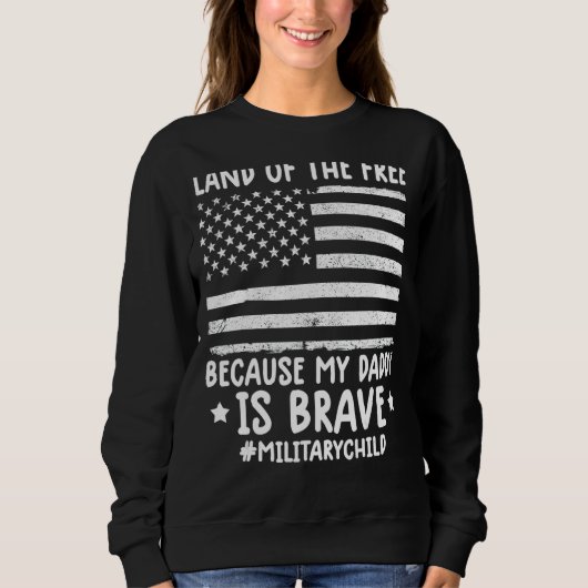 Sweatshirt Mois De La Terre Militaire De Libre Parce Que Mon (Devant)