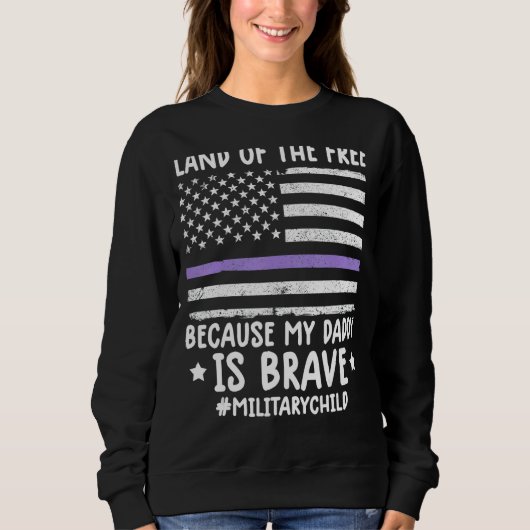 Sweatshirt Mois De La Terre Militaire De Libre Parce Que Mon (Devant)