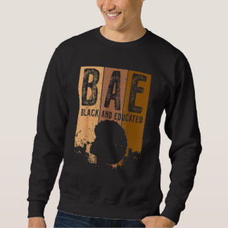 Sweatshirt Mois de l'histoire des Noirs BAE Noir et instruit