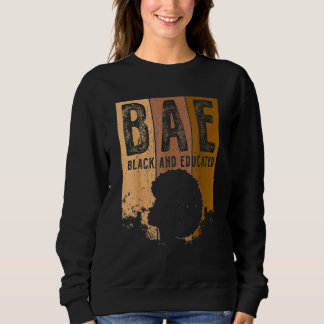 Sweatshirt Mois de l'histoire des Noirs BAE Noir et instruit