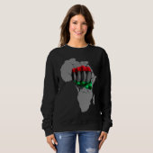 Sweatshirt Mois de l'histoire des Noirs BHM Afro Fierté Main (Devant entier)
