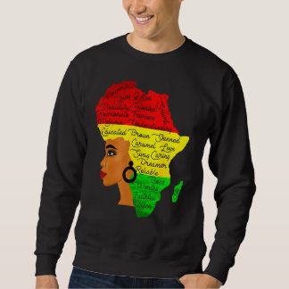 Sweatshirt Mois de l'histoire noire Afrique Mot de cheveux Af