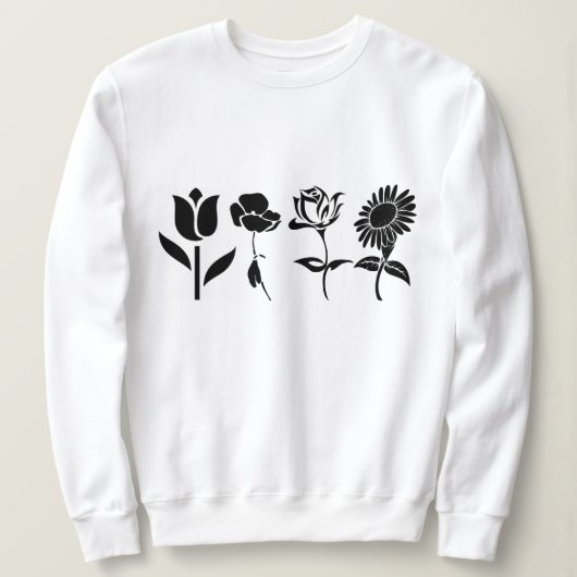 Sweatshirt Mois de naissance personnalisé Fleur de naissance  (Design devant)