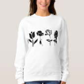 Sweatshirt Mois de naissance personnalisé Fleur de naissance  (Devant)