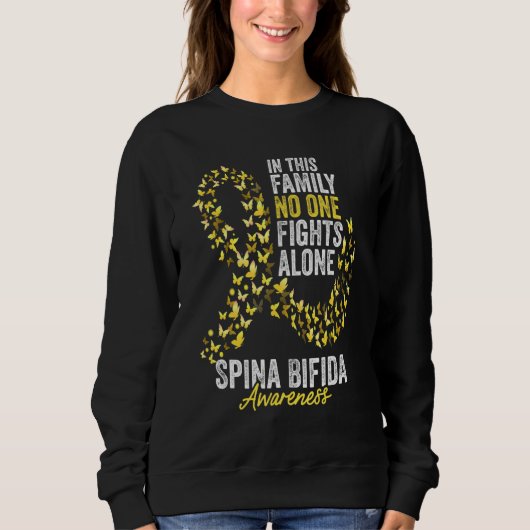 Sweatshirt Mois de sensibilisation à la Spina Bifida Papillon (Devant)