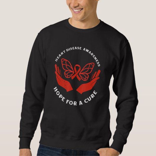 Sweatshirt Mois de sensibilisation aux maladies cardiaques Es (Devant)