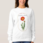 Sweatshirt Mois des fleurs de naissance Août Anniversaire Pop (Devant)