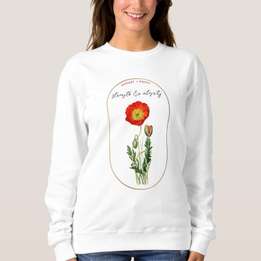 Sweatshirt Mois des fleurs de naissance Août Anniversaire Pop (Devant)