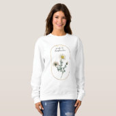 Sweatshirt Mois des fleurs de naissance Avril Anniversaire Fê (Devant entier)