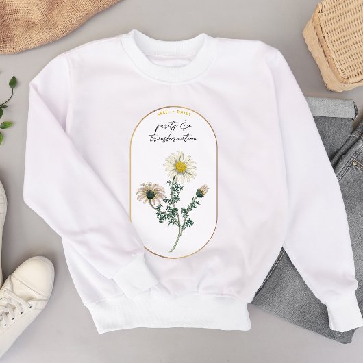 Sweatshirt Mois des fleurs de naissance Avril Anniversaire Fê