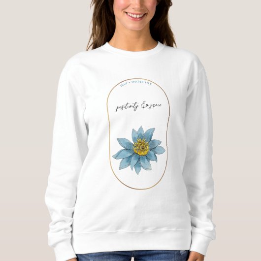 Sweatshirt Mois des fleurs de naissance Juillet Anniversaire (Devant)