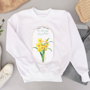 Sweatshirt Mois des fleurs de naissance Mars Anniversaire Daf