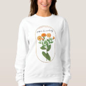 Sweatshirt Mois des fleurs de naissance Octobre Marigold Anni (Devant)