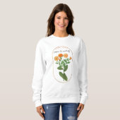 Sweatshirt Mois des fleurs de naissance Octobre Marigold Anni (Devant entier)