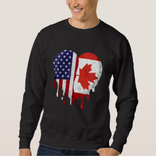Sweatshirt Mois du patrimoine américano-canadien Drapeau du C