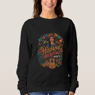 Sweatshirt Mois du patrimoine hispanique Coloré Art populaire