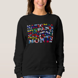Sweatshirt Mois du patrimoine hispanique national Drapeau Tou