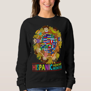 Sweatshirt Mois du patrimoine hispanique Pays latinos drapeau