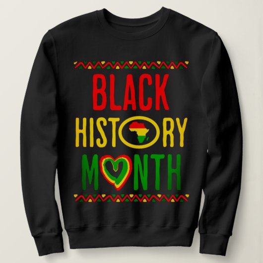 Sweatshirt Mois noir, 19 juin, Mois de l'histoire noire (Design devant)