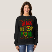 Sweatshirt Mois noir, Juneteenth, Mois de l'histoire des Noir (Devant entier)
