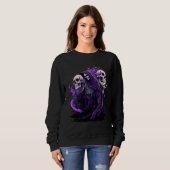 Sweatshirt Moissonneur de mort moderne Occulte Gothique Mort (Devant entier)