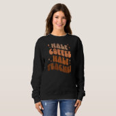 Sweatshirt Moitié Café Moitié Enseignant Vie d'enseignant Ca (Devant entier)