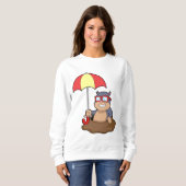 Sweatshirt Mole à la pluie avec parapluie (Devant entier)
