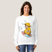 Sweatshirt Mole à la pluie avec Raindrops (Devant entier)