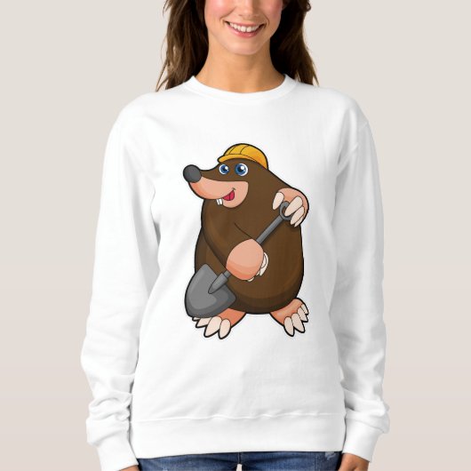 Sweatshirt Mole avec lunette et casquette dur (Devant)