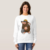 Sweatshirt Mole avec lunette et casquette dur (Devant entier)