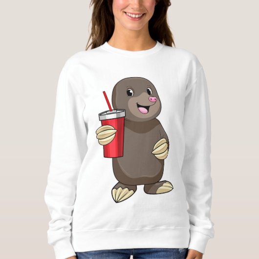 Sweatshirt Mole avec tasse à boire (Devant)