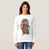 Sweatshirt Mole avec tasse à boire (Devant entier)