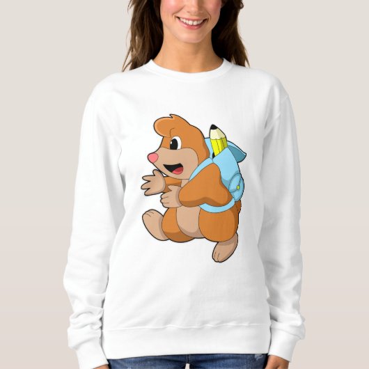 Sweatshirt Mole comme étudiant avec sac à dos (Devant)