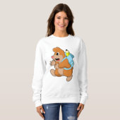 Sweatshirt Mole comme étudiant avec sac à dos (Devant entier)