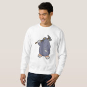 Sweatshirt Mole comme fermier avec Pickaxe & Spotlight (Devant entier)