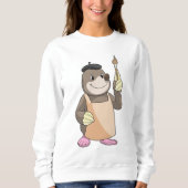 Sweatshirt Mole comme Peintre avec pinceau (Devant)