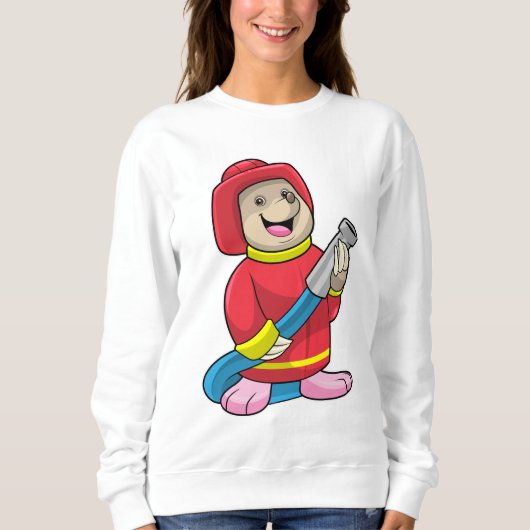 Sweatshirt Mole comme pompier avec tuyau (Devant)
