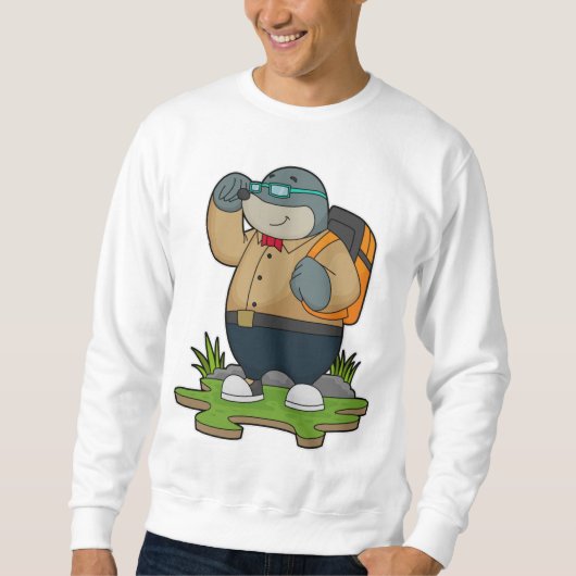 Sweatshirt Mole comme randonneur avec sac à dos (Devant)
