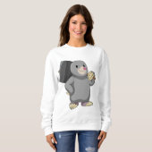 Sweatshirt Mole en Handyman avec Hammer (Devant entier)