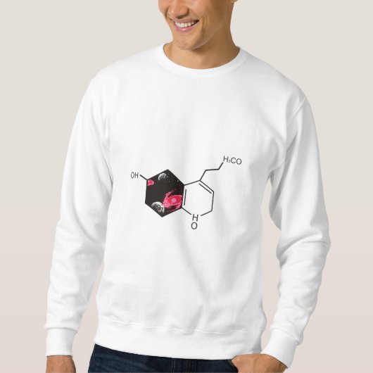 Sweatshirt molécule chimique avec vue spatiale (Devant)