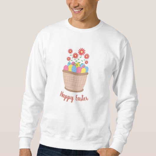 Sweatshirt Moletom masculino de Páscoa (Happy Easter) (Devant)