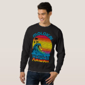 Sweatshirt Molokai Hawaii Retro Throwback Surf & Beach Souven (Devant entier)