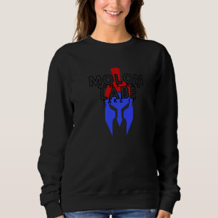 Sweatshirt Molon Labe Venez Le Prendre Rouge Blanc Et Bleu Bl