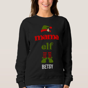 SWEATSHIRT MOM MAMA CHRISTMAS ELF PERSONNALISÉ T-SHIRT
