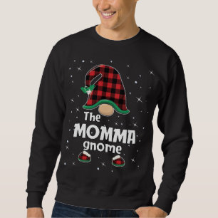 Sweatshirt Momma Gnome Buffalo Plaid Correspondant Cadeau de 