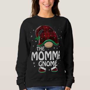 Sweatshirt Momma Gnome Buffalo Plaid Matching Family Christma