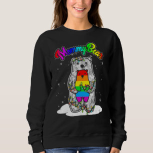 Sweatshirt Mommybear Maman Ours Fête des mères Ours arc-en-ci